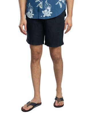 Superdry Merchant Linen Shorts - Eclipse Navy