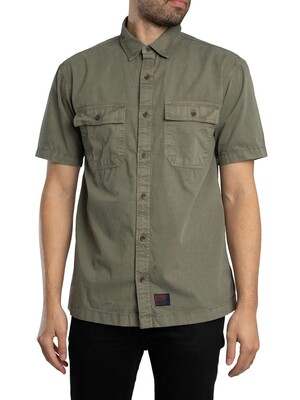 Superdry Military Short Sleeved Shirt - Tornado Green