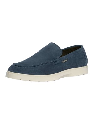 Barbour Carty Suede Loafers - Shark Blue