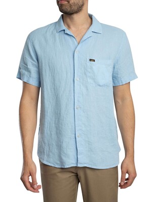 Lois Jeans Nacho 22 Short Sleeved Light Linen Shirt - Skyride