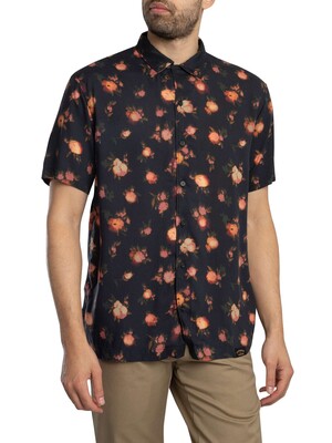 Superdry Short Sleeved Print Shirt - Abstract Floral Red