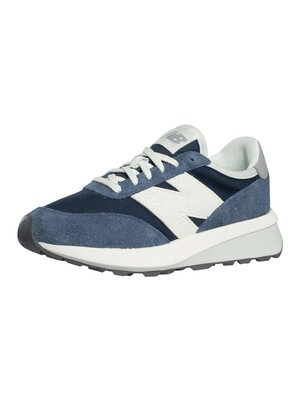 New Balance 370 Suede Trainers - Dark Blue/Navy