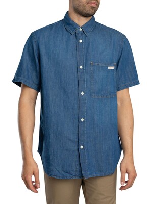 Calvin Klein Jeans Regular Denim Short Sleeved Shirt - Medium