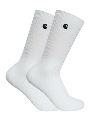 Carhartt WIP 2 Pack Madison Socks - White
