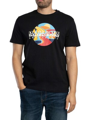 Napapijri Valdor Graphic T-Shirt - Black Beauty