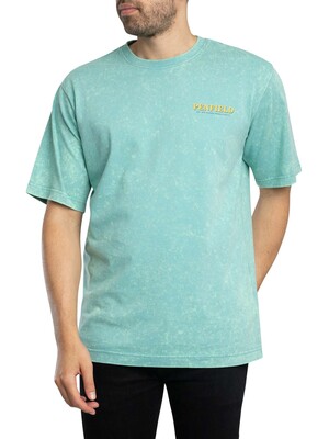 Penfield Whale Scene T-Shirt - Dusty Turquoise