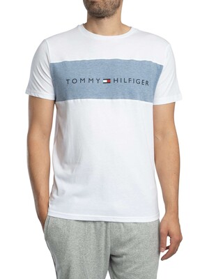 Tommy Hilfiger Lounge Block Logo T-Shirt - Optic White