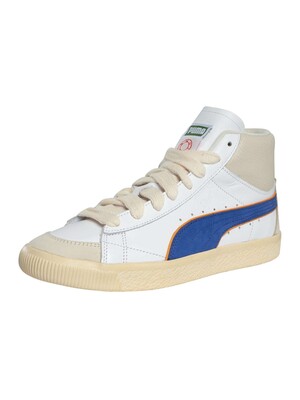 Puma Clyde Mid Bball Rhuigi Hi Trainers - White/Royal Sapphire