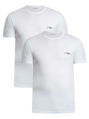 Emporio Armani 2 Pack Lounge Crew Neck T-Shirt - White
