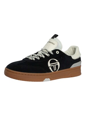 Sergio Tacchini Neo Terrance Leather Trainers - Raven/Tofu/Quiet Grey