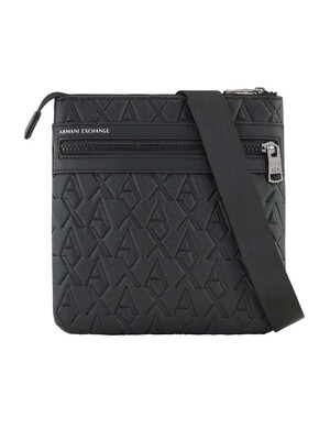 Armani Exchange Borsa Flat Crossbody Bag - Black