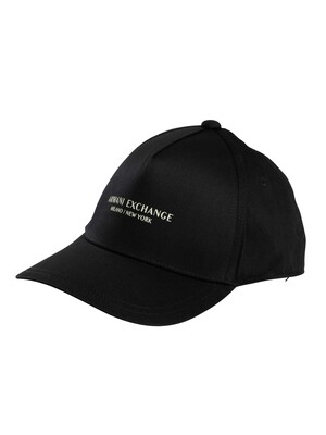 Armani Exchange Brand Baseball Cap - Black