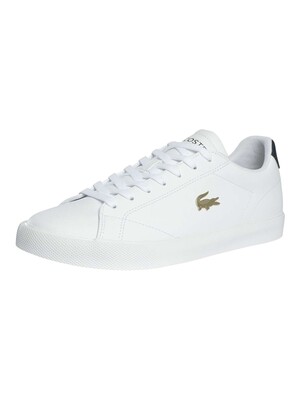 Lacoste Lerond Set 225 2 CMA Leather Trainers - White/Navy