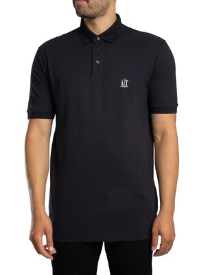 Armani Exchange Embroidered Logo Polo Shirt - Deep Navy