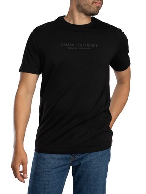 Armani Exchange Logo Graphic T-Shirt - Black