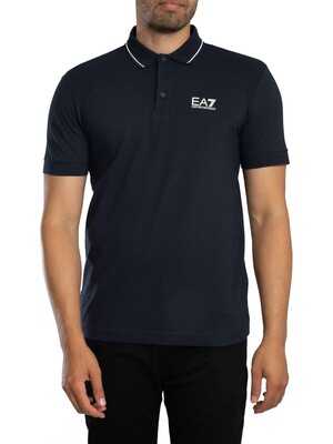 EA7 Trim Logo Polo Shirt - Blue