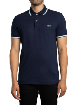 Lacoste Regular Fit Trim Accent Polo Shirt - Blue Marine