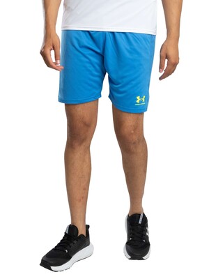 Under Armour Challenger Knit Shorts - Blue Atlantis/High Vis Yellow