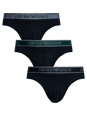 Emporio Armani 3 Pack Briefs - Blue