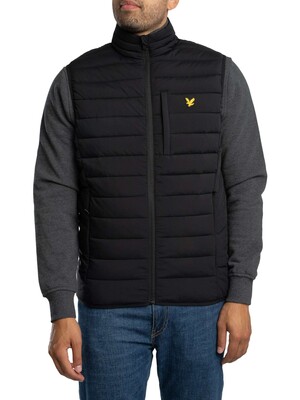 Lyle & Scott Stretch Lightweight Quilited Gilet - Jet Black