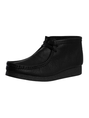 Clarks Wallabee Evo Leather Boots - Black