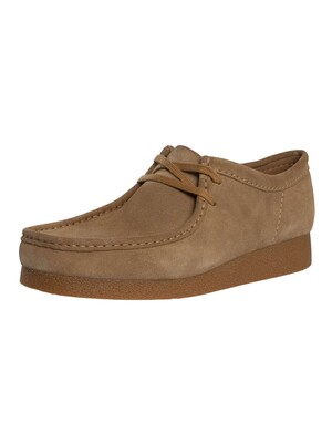 Clarks Wallabee Evo Suede Shoes - Dark Sand