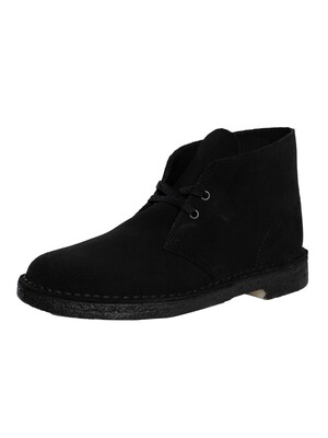Clarks Originals Suede Desert Boots - Black