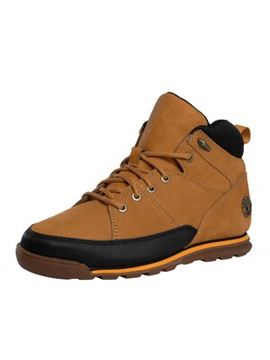 Timberland Euro Rock Mid Lace Leather Boots - Wheat