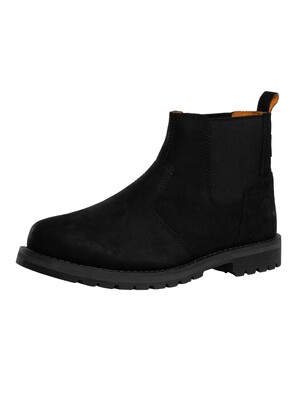 Timberland Redwood Falls Mid Chelsea Leather Boots - Jet Black