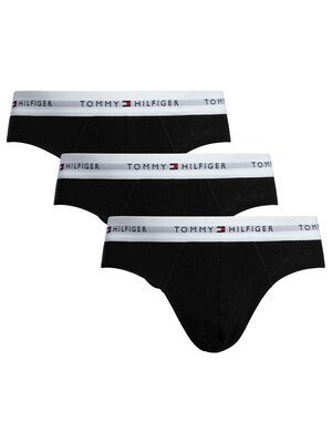 Tommy Hilfiger 3 Pack Signature Cotton Essentials Briefs - Black/White