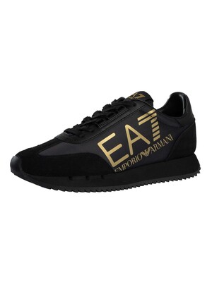 EA7 Big Logo Trainers - Black/Gold