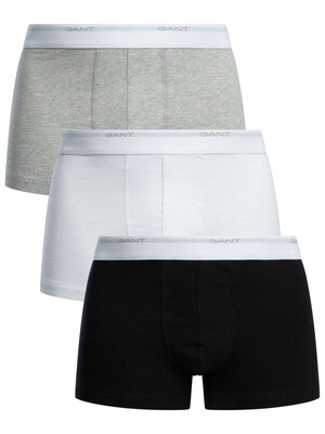 GANT 3 Pack Core Trunks - Black/White/Grey