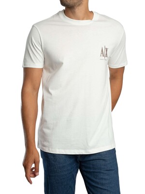 Armani Exchange Big Chest Logo T-Shirt - Off White