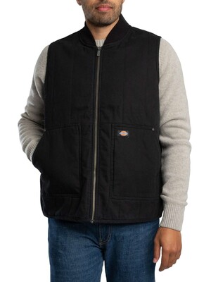 Dickies Quilted Canvas Gilet - Black