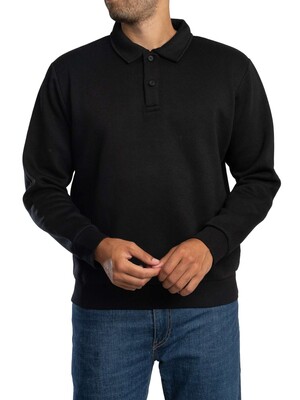 Jack & Jones Bradley Polo Sweatshirt - Black