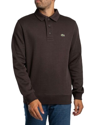 Lacoste Ribbed Cotton Polo Shirt - Brown