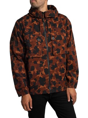 Pretty Green Brindle Hooded Jacket - Brown