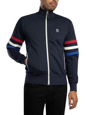Trojan Stripe Sleeve Track Jacket - Navy