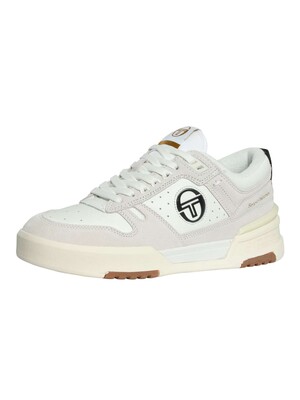 Sergio Tacchini BB Court Leather Trainers - White/Tofu/Oyster Grey