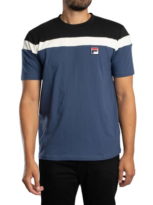 Fila Aiden T-Shirt - Navy/Black/Gardenia