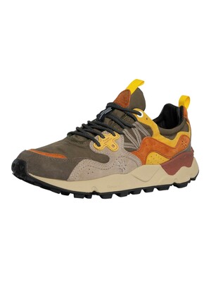 Flower Mountain Yamano Suede Trainers - Grey/Yellow