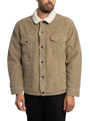 Levi's Relaxed Fit Sherpa Trucker Jacket - Timber Wolf