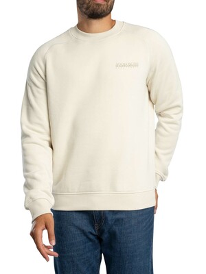 Napapijri Relaxed Back Graphic Sweatshirt - Beige Dimity
