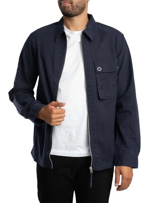 Pretty Green Feltham Overshirt - Navy