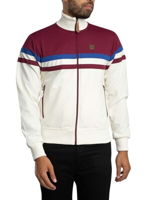 Trojan Panel Stripe Track Jacket - Ecru