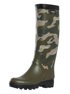 Aigle Benyl Wellington Boots - Camo