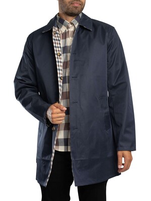 Aquascutum Archival Reversible Mid Coat - Navy