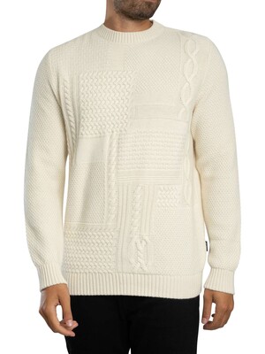 Barbour Casey Cable Sweatshirt - Whisper White
