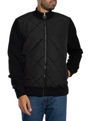Barbour Newland Zip Through Knitted Jumper - Black