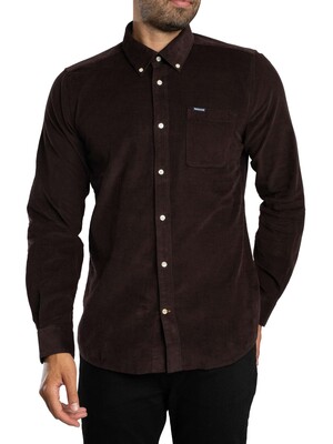 Barbour Ramset Tailored Cord Shirt - Dark Oak